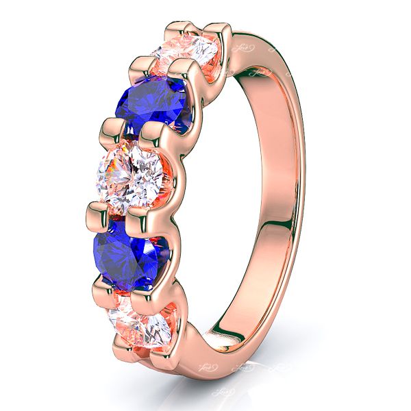 Rose Diamond and Blue Sapphire