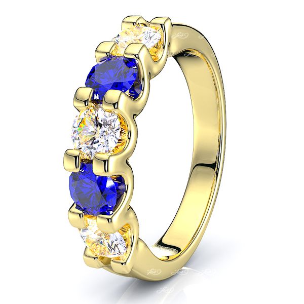 Yellow Diamond and Blue Sapphire