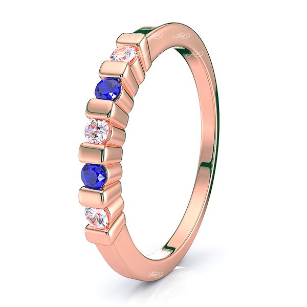 Rose Diamond and Blue Sapphire