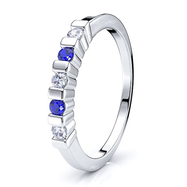 White Diamond and Blue Sapphire