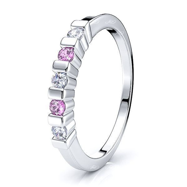 White Diamond and Pink Sapphire