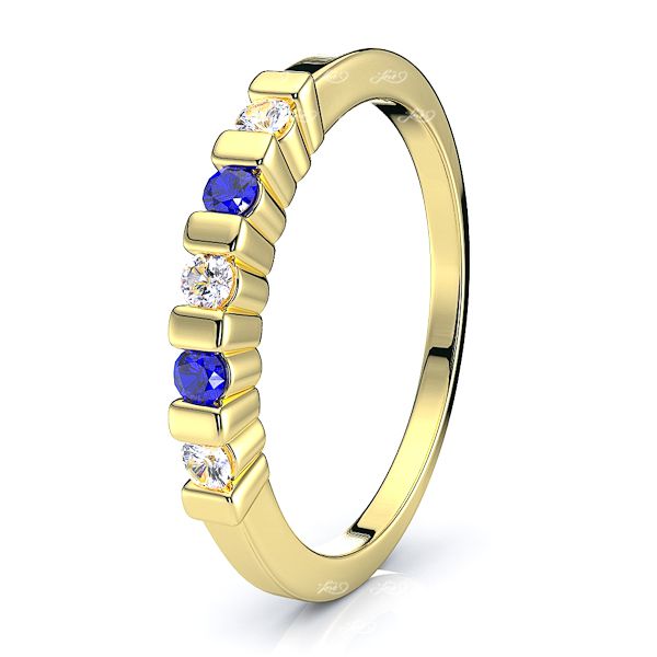 Yellow Diamond and Blue Sapphire