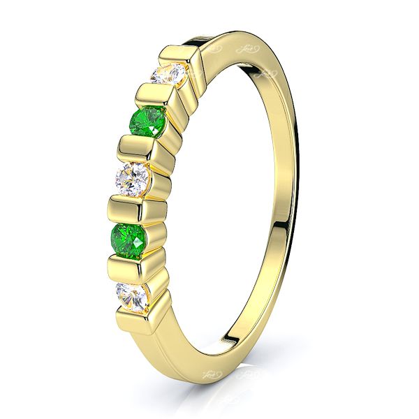 Yellow Diamond and Emerald
