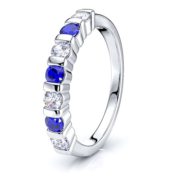 White Diamond and Blue Sapphire