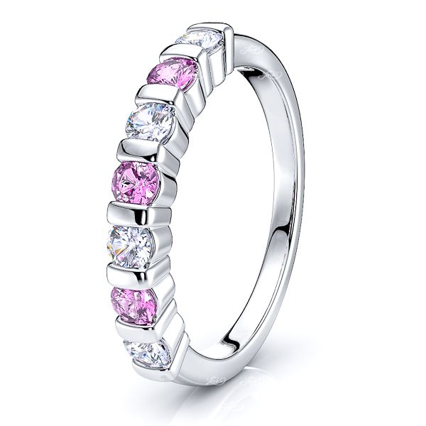 White Diamond and Pink Sapphire