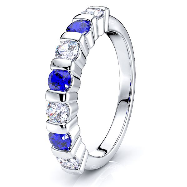 White Diamond and Blue Sapphire