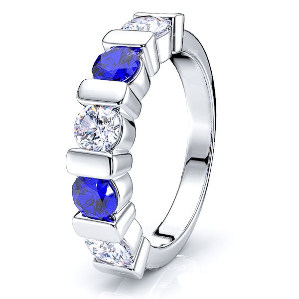White Diamond and Blue Sapphire