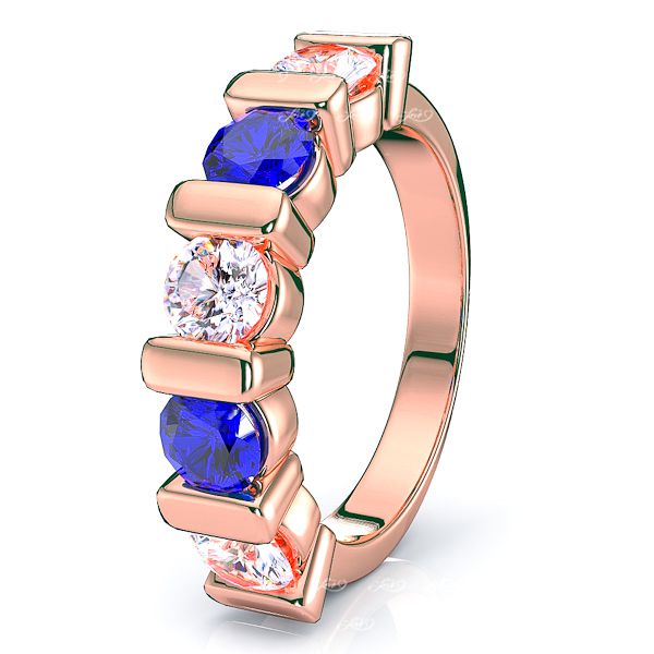 Rose Diamond and Blue Sapphire