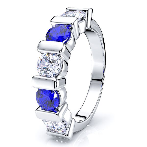 White Diamond and Blue Sapphire