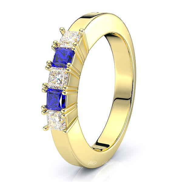 Yellow Diamond and Blue Sapphire