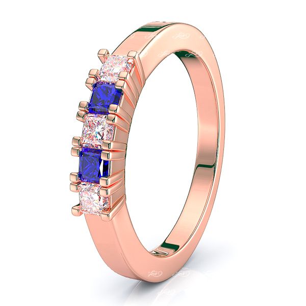 Rose Diamond and Blue Sapphire
