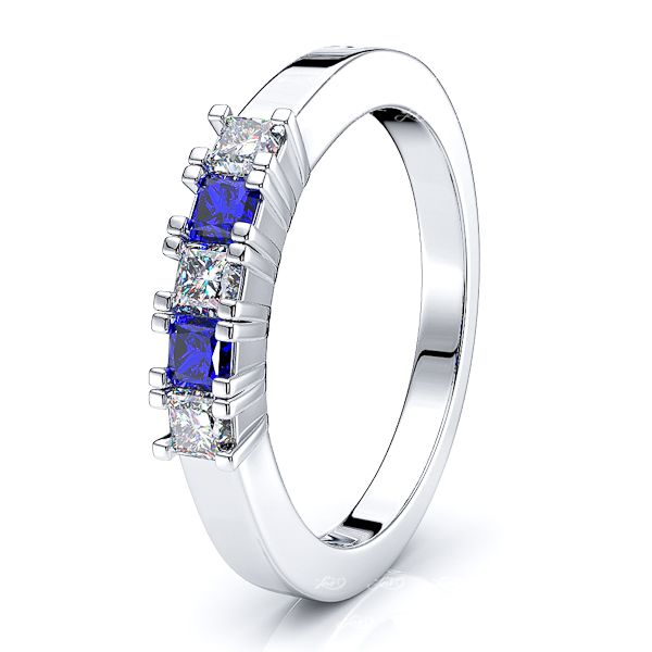 White Diamond and Blue Sapphire