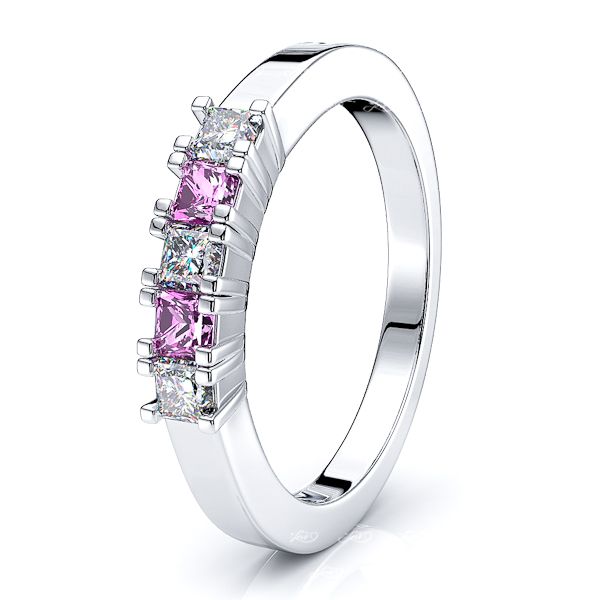 White Diamond and Pink Sapphire