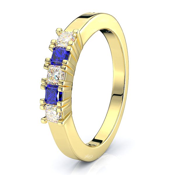 Yellow Diamond and Blue Sapphire