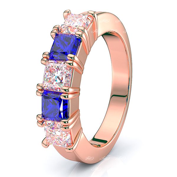 Rose Diamond and Blue Sapphire