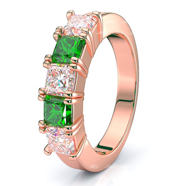 Rose Diamond and Emerald