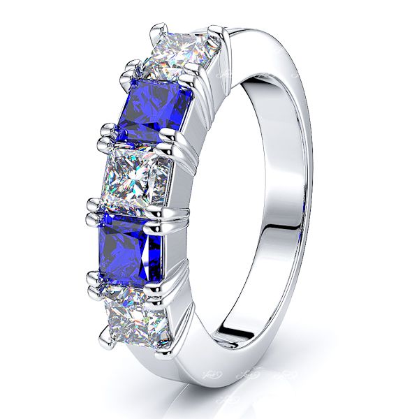White Diamond and Blue Sapphire