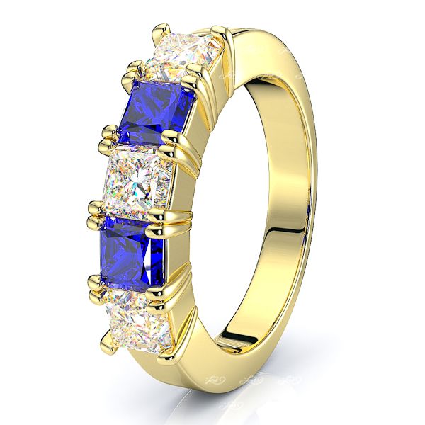 Yellow Diamond and Blue Sapphire