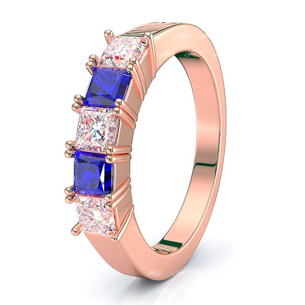Rose Diamond and Blue Sapphire