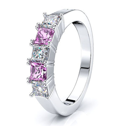 White Diamond and Pink Sapphire