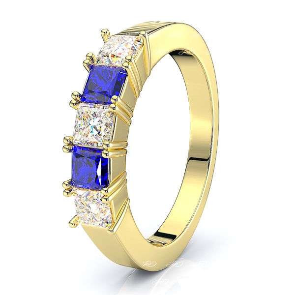 Yellow Diamond and Blue Sapphire