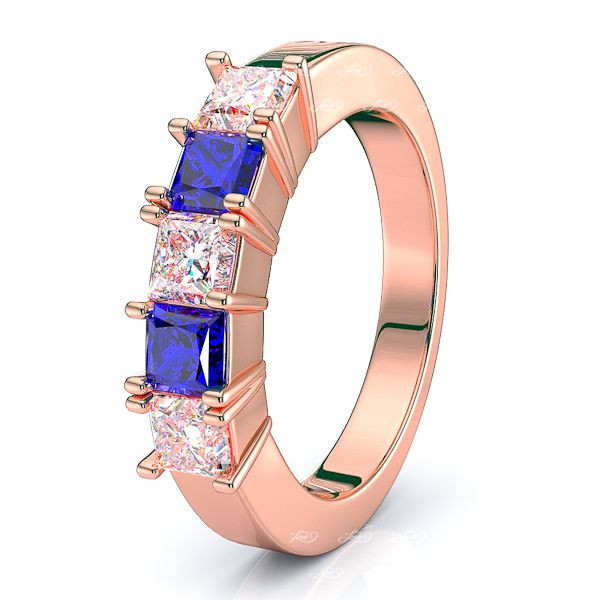 Rose Diamond and Blue Sapphire