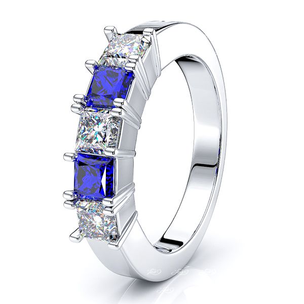 White Diamond and Blue Sapphire