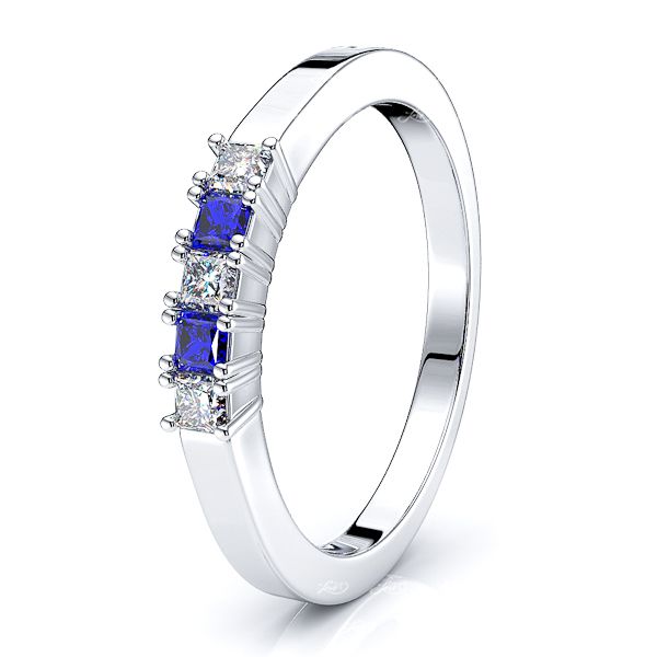 White Diamond and Blue Sapphire