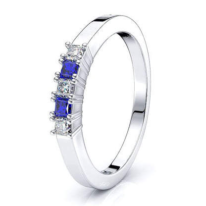 White Diamond and Blue Sapphire