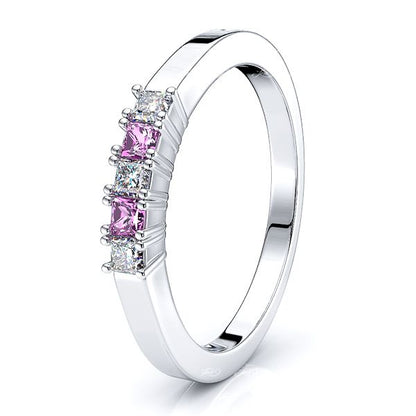 White Diamond and Pink Sapphire