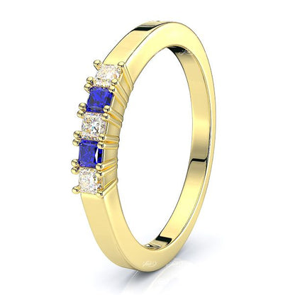 Yellow Diamond and Blue Sapphire