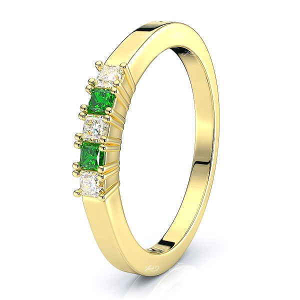 Yellow Diamond and Emerald