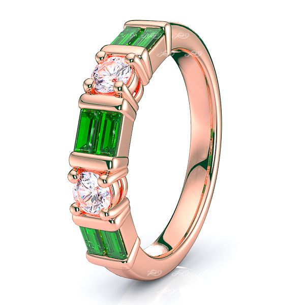 Rose Diamond and Emerald