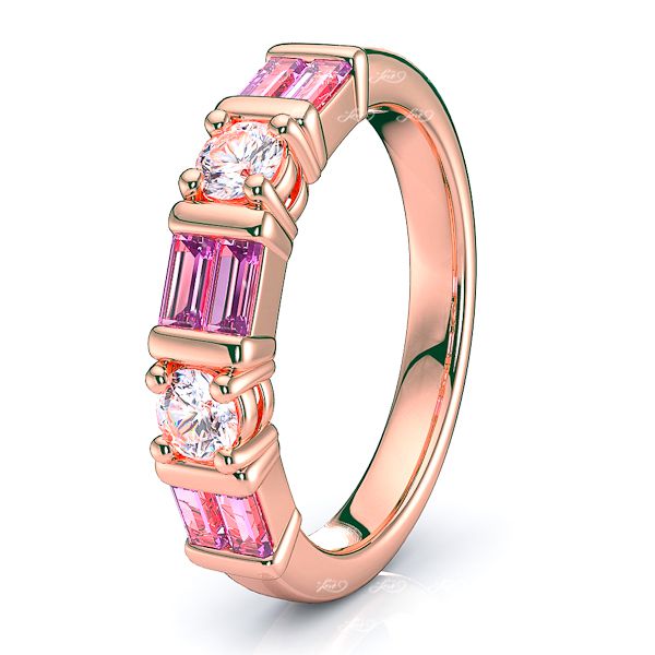 Rose Diamond and Pink Sapphire