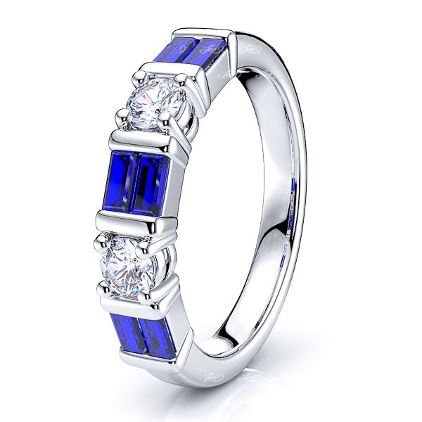 White Diamond and Blue Sapphire