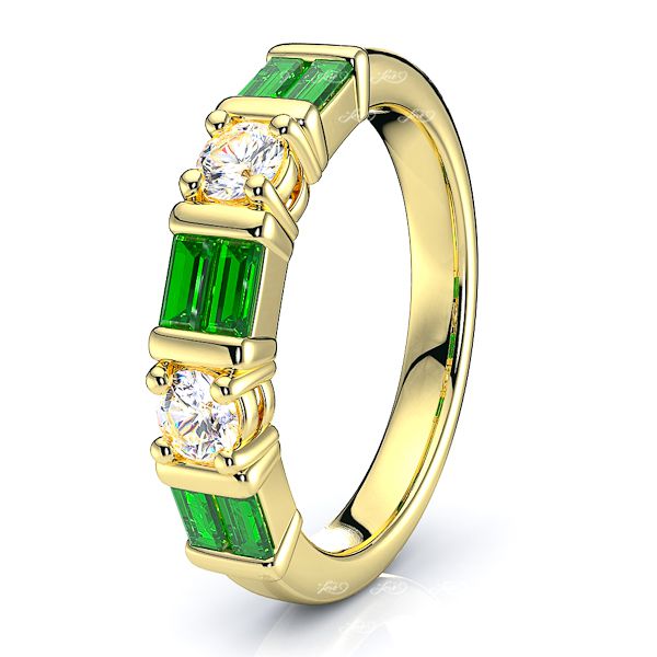 Yellow Diamond and Emerald