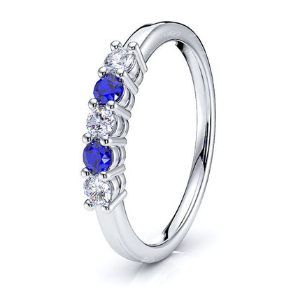 White Diamond and Blue Sapphire