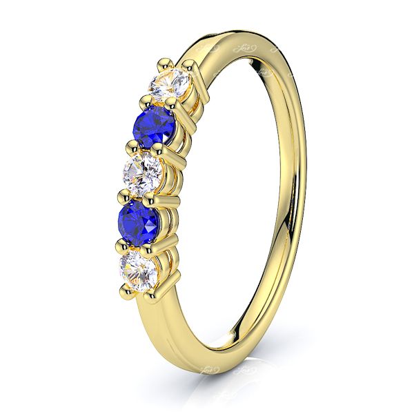 Yellow Diamond and Blue Sapphire