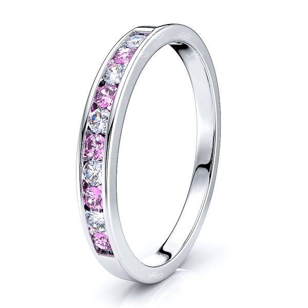 White Diamond and Pink Sapphire