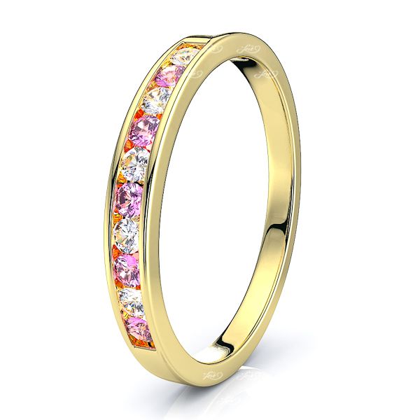 Yellow Diamond and Pink Sapphire