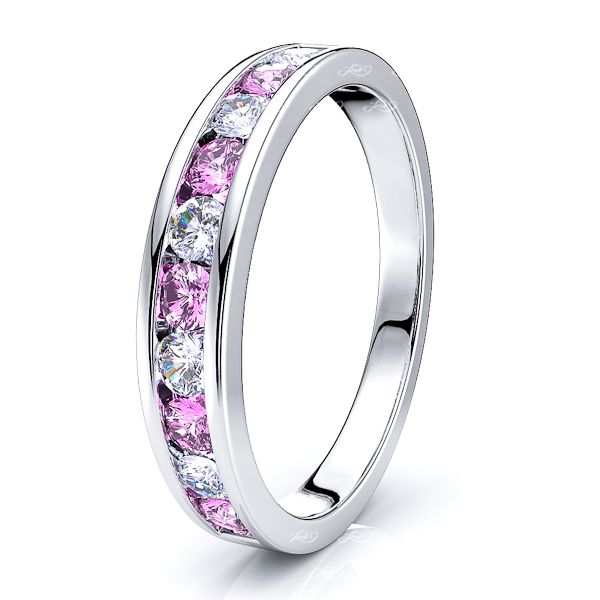 White Diamond and Pink Sapphire