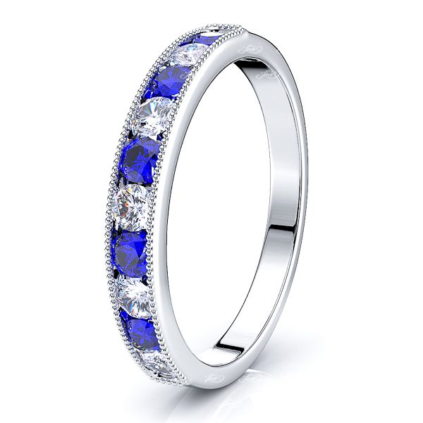 White Diamond and Blue Sapphire