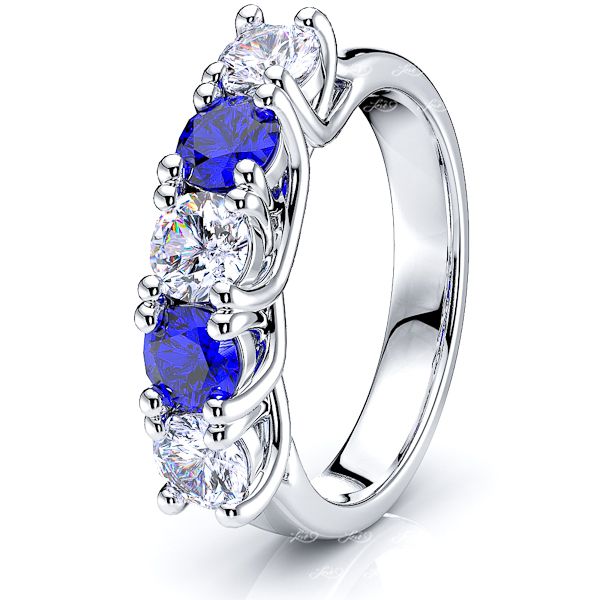 White Diamond and Blue Sapphire