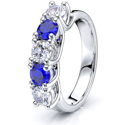 White Diamond and Blue Sapphire