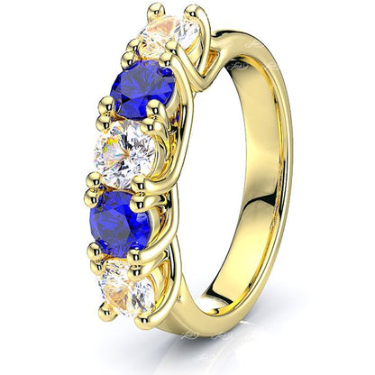 Yellow Diamond and Blue Sapphire