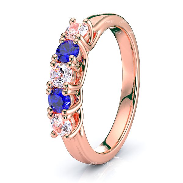 Rose Diamond and Blue Sapphire