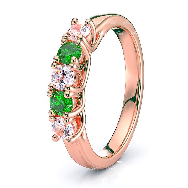 Rose Diamond and Emerald