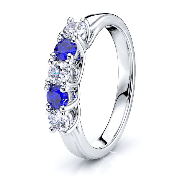 White Diamond and Blue Sapphire
