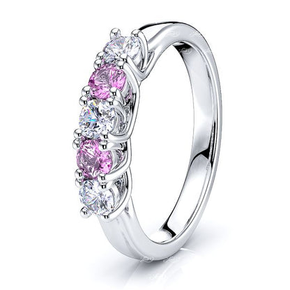 White Diamond and Pink Sapphire