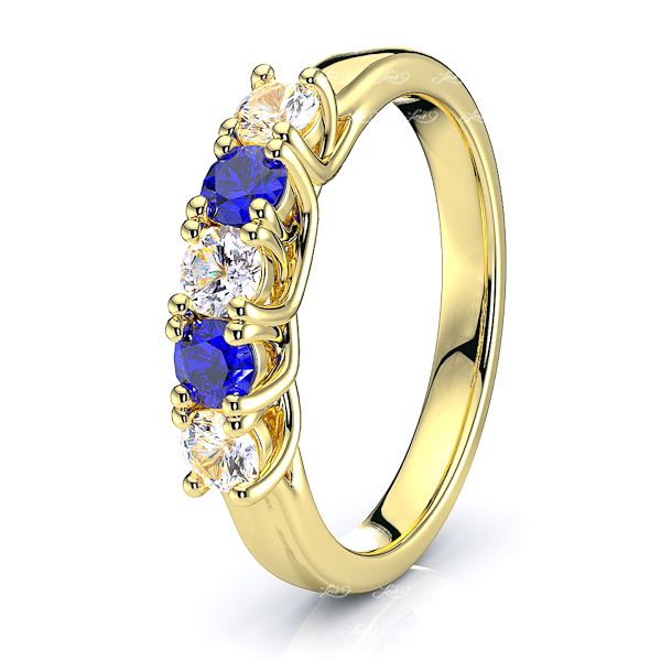 Yellow Diamond and Blue Sapphire